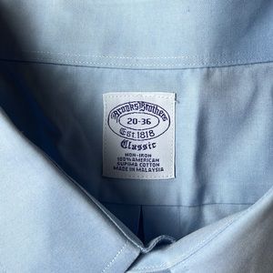 Light blue brooks brothers button down classic shirt.
